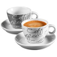 Ritzenhoff & Breker Cappuccino-Set Cornello 4-teilig, Grau, 180 ml