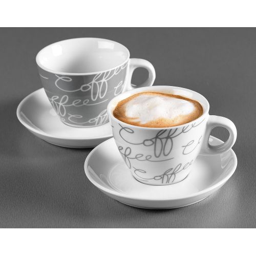  Ritzenhoff & Breker Cappuccino-Set Cornello 4-teilig, Grau, 180 ml