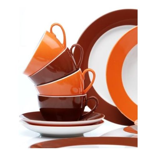  Ritzenhoff & Breker Tafelservice Doppio, 8-teilig, Porzellangeschirr, Orange