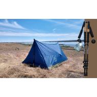 River Country Products Trekking Pole Backpacking Tent Combo Pack, Trekker Tent 2 with Aluminum/Carbon Trekking Poles