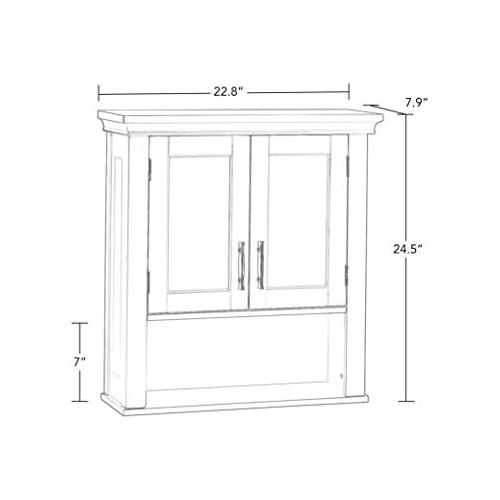  RiverRidge Somerset Collection Two-Door Wall Cabinet, White