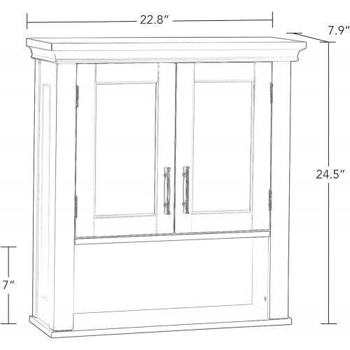  RiverRidge Somerset Collection Two-Door Wall Cabinet, White