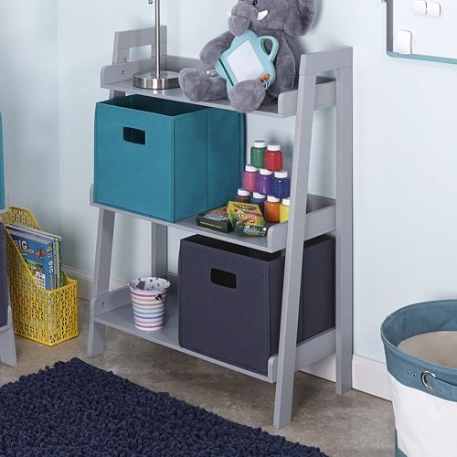  RiverRidge Kids 3 Tier Ladder 32.5 Shelf, Gray