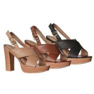 Riverberry Womens Maya Faux-Leather Chunky-Heel Platform Sandals