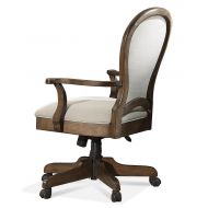 Riverside Furniture Riverside Belmeade Upholstered Desk Chair in Old World Oak