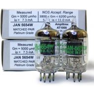 [아마존베스트]Riverstone Audio - Tested/Matched Pair (2 Tubes) 7-Pin GE JAN 5654W Fully-Tested Vacuum Tubes - Upgrade for 6AK5 / 6J1 / 6J1P / EF95 - GE 5654W Platinum Grade Pair