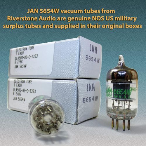  [아마존베스트]Riverstone Audio - Tested/Matched Pair (2 Tubes) 7-Pin GE JAN 5654W Fully-Tested Vacuum Tubes - Upgrade for 6AK5 / 6J1 / 6J1P / EF95 - GE 5654W Platinum Grade Pair