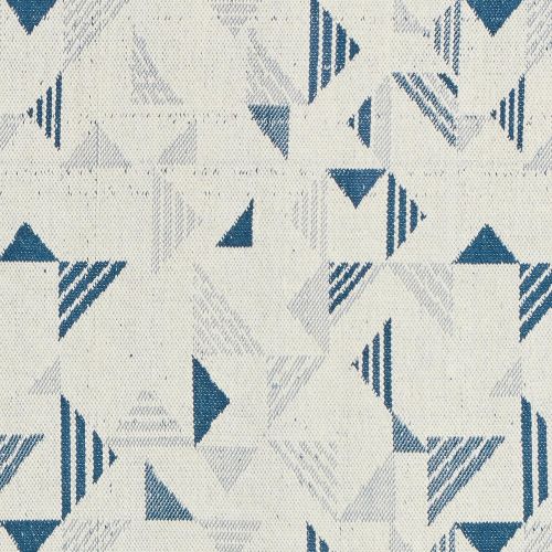  Rivet Modern Geometric Triangle Wool Area Rug, 5 x 8 Foot, Blue Ivory