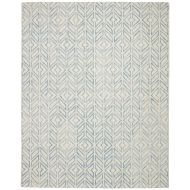 Rivet Modern Geometric Wool Rug, 4 x 6, Blue