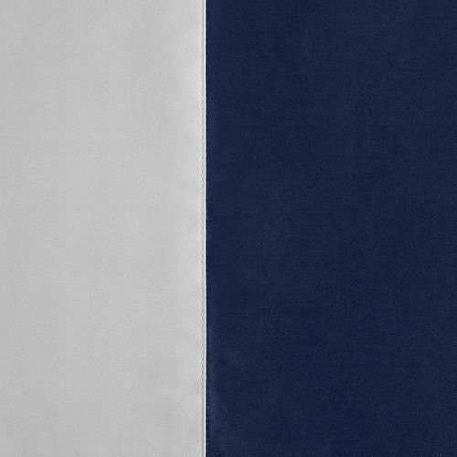  Rivet Color Block 100% Supima Cotton Bed Sheet Set, Full, Navy / Cloud Blue