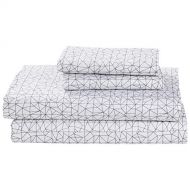 Rivet Spectrum 100% Sateen Cotton Bed Sheet Set, Easy Care, King, White
