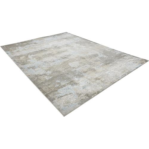  Rivet Distressed Medallion Rug, 8 x 11, Steel