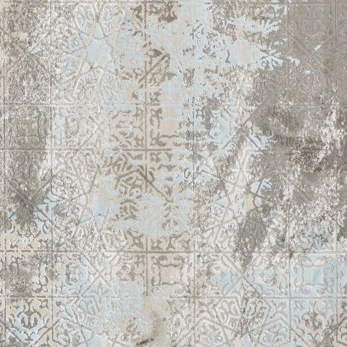  Rivet Distressed Medallion Rug, 8 x 11, Steel