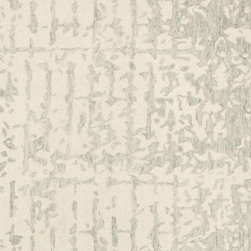  Rivet Contemporary Linear Distressed Wool Rug, 26 x 8, Grey