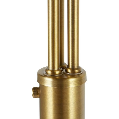  Rivet 3-Light Marble and Brass Arc Floor Lamp, With Bulbs , 79 x 27 x 21