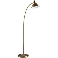 Rivet Minimalist Modern Floor Lamp, 58.5H, With Bulb, Brass