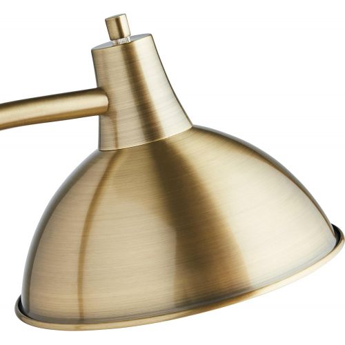  Rivet Minimalist Modern Floor Lamp, 58.5H, With Bulb, Brass