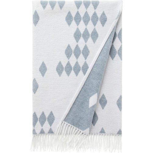  Rivet Colorful Geometric Diamond Jacquard Reversible Throw Blanket, 50x60, BlackWhite