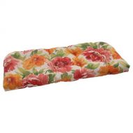 Rivet Pillow Perfect Outdoor Primro Wicker Loveseat Cushion, Orange