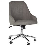 Rivet Contemporary Office Chair, 33-36, Grey/Chrome
