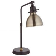 Rivet Pike Factory Industrial Table Lamp, 18H, With Bulb, Bronze Shade