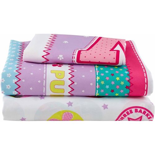  Rivet Super Sweet, Soft and Adorable Paw Patrol Girl Best Pup Pals Bed in Bag Bedding Set,Pink, TWIN