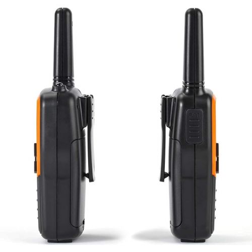  Walkie Talkies RV-7 with 22 FRS Channels, Rivins Walkie Talkies Long Range for Adults with LED Flashlight VOX Scan LCD Display, Handheld Walkie Talkie for Hiking Camping Trip (Oran