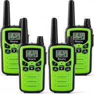 Rivins Walkie Talkies for Adults 4 Pack Long Range in Open Fields 22 Channel FRS Radio VOX Scan LCD Display with LED Flashlight Ideal for Biking Hiking Camping (Green)