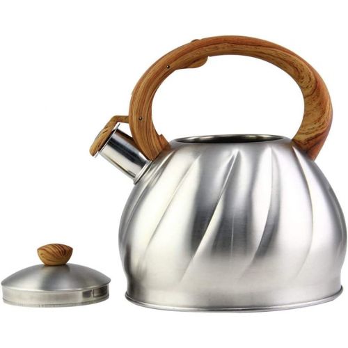  [아마존베스트]Riwendell Tea Kettle 2.1 Quart Whistling Stainless Steel Stove Top Teapot (GS-04044AHY-2.0 L)