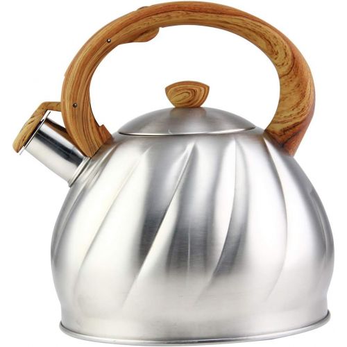  [아마존베스트]Riwendell Tea Kettle 2.1 Quart Whistling Stainless Steel Stove Top Teapot (GS-04044AHY-2.0 L)