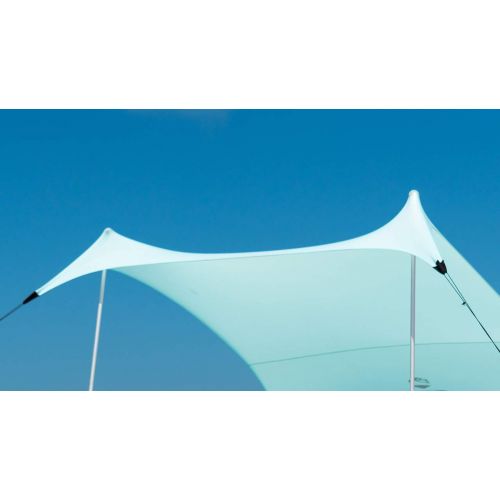  Rize Beach Co. Rize Stakeless Sun Shade | Wind Resistant Canopy for The Beach | Ultra Lightweight and Portable with UPF 50 UV Protection | 7 x 7 Foot Shade with Sand Anchors