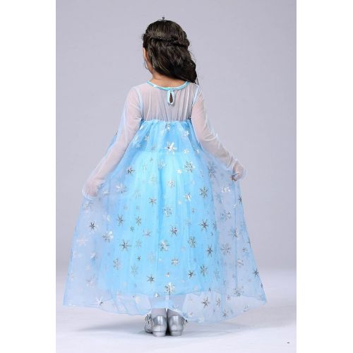  Rizoo Little Girls Logn Sleeve Sequined Tulle Maxi Dresses Fairy Princess Costumes Birthday Party Dress