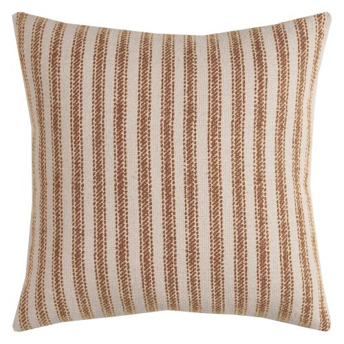  Rizzy Home Ticking Stripe Cotton with Zipper Closer Decorative Throw Pillow, 20 x 20