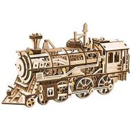 [아마존 핫딜] [아마존핫딜]RoWood Mechanical Gear 3D Wooden Puzzle Craft Toy, Gift for Adults Men Women, Age 14+, Train Engine DIY Model Building Kits - Locomotive