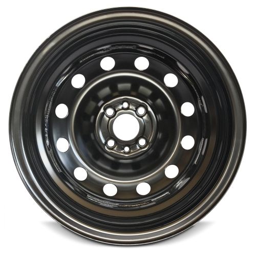  Road Ready Wheels Road Ready Car Wheel For 2012-2018 Fiat 500 15 Inch 4 Lug Black Steel Rim Fits R15 Tire - Exact OEM Replacement - Full-Size Spare
