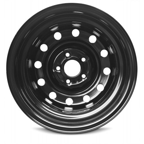  Road Ready Wheels Road Ready Car Wheel For 2011-2017 Jeep Patriot 2013-2017 Jeep Compass 16 Inch 5 Lug Black Steel Rim Fits R16 Tire - Exact OEM Replacement - Full-Size Spare