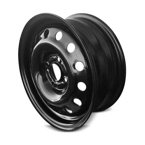  Road Ready Wheels Road Ready Car Wheel For 2011-2019 Ford Fiesta 2009-2011 Ford Focus 15 Inch 4 Lug Black Steel Rim Fits R15 Tire - Exact OEM Replacement - Full-Size Spare