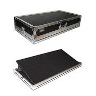 Roadie Products, Inc. Pedal Board Pop up and Tilt Effects Pedal Board in 1/4 Ply Light Duty ATA Case - 24 - Inside Dims 24 x 12 x 4 1/4 High
