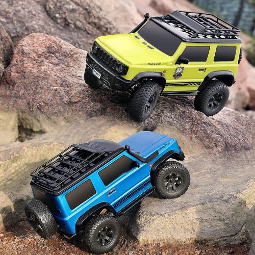  Roadwi RGT RC Crawler 1:10 4wd Crawler Off Road Rock Cruiser RC-4 136100V3 4x4 Waterproof Hobby RC Car Toy for Adults (Blue)