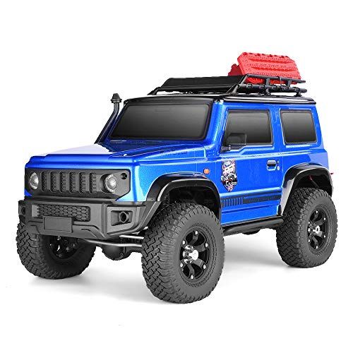  Roadwi RGT RC Crawler 1:10 4wd Crawler Off Road Rock Cruiser RC 4 136100V3 4x4 Waterproof Hobby RC Car Toy for Adults (Blue)