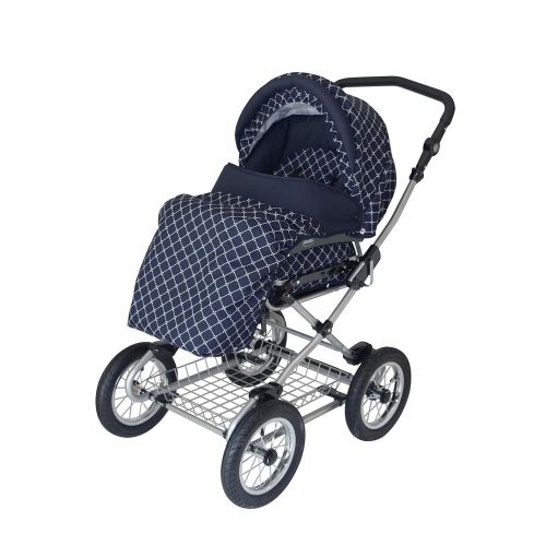  Roan Kortina Classic 2-in-1 Pram Stroller with Bassinet for Newborn Baby and Toddler Reclining Seat with Five Point Safety System UV Proof Canopy and Storage Basket (Smokey Grey wi