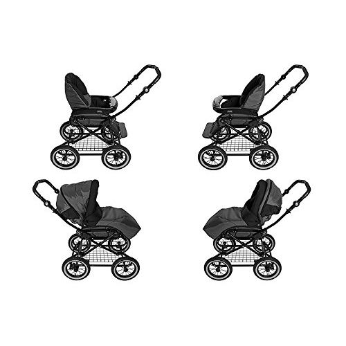  [아마존베스트]Roan Rocco Classic Pram Stroller 2-in-1 with Bassinet and Seat Unit - Pearl