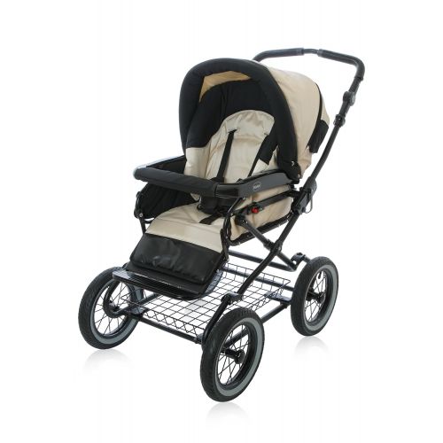  [아마존베스트]Roan Rocco Classic Pram Stroller 2-in-1 with Bassinet and Seat Unit - Pearl