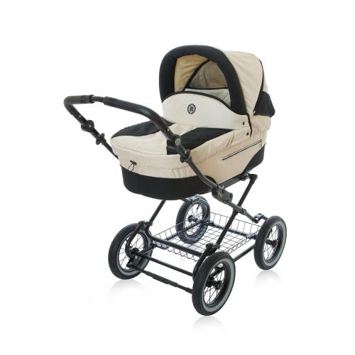  [아마존베스트]Roan Rocco Classic Pram Stroller 2-in-1 with Bassinet and Seat Unit - Pearl