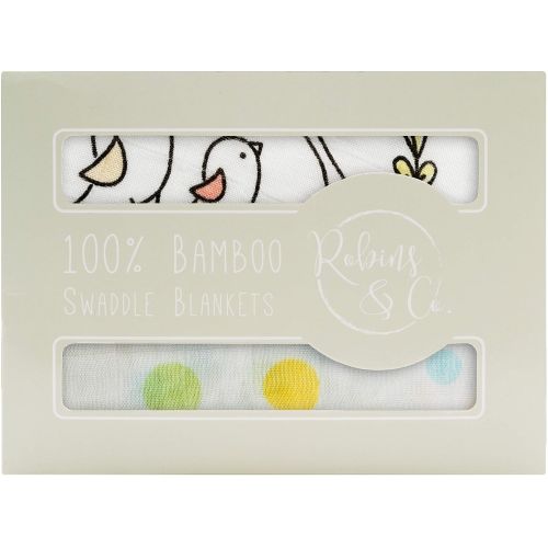  Robins & Co Baby Swaddle Blankets - 100% Bamboo  These Muslin Swaddle Blankets are The Perfect for Baby...