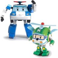 Robocar Poli 2 Pack Poli + Helly Transforming Robot Toys, 4