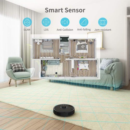  [아마존핫딜][아마존 핫딜] Roborock S5 Robot Vacuum and Mop, Smart Navigating Robotic Vacuum Cleaner with 2000Pa Strong Suction, Wi-Fi & Alexa Connectivity for Pet Hair, Carpet & All Types of Floor