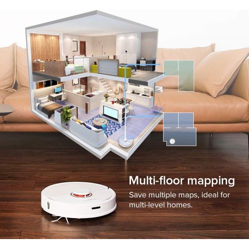  [아마존핫딜][아마존 핫딜] Roborock S6 Robot Vacuum, Robotic Vacuum Cleaner and Mop with Adaptive Routing, Selective Room Cleaning, Super Strong Suction, and Extra Long Battery Life, Works with Alexa(White)