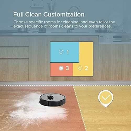  Roborock S6 Robot Vacuum, Robotic Vacuum Cleaner and Mop with Adaptive Routing, Selective Room Cleaning, Super Strong Suction, and Extra Long Battery Life, APP & Alexa Voice Contro