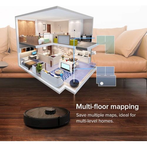  Roborock S6 Robot Vacuum, Robotic Vacuum Cleaner and Mop with Adaptive Routing, Selective Room Cleaning, Super Strong Suction, and Extra Long Battery Life, APP & Alexa Voice Contro